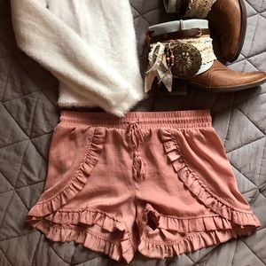 Flowy, lightweight pink shorts